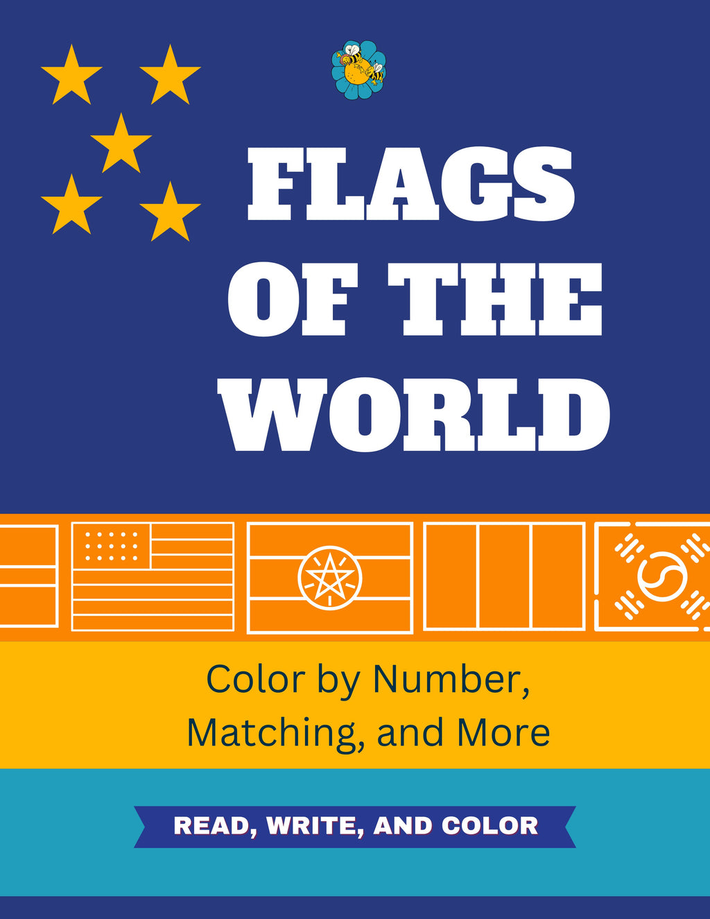 Flags of the World: Color by Number, Matching and More