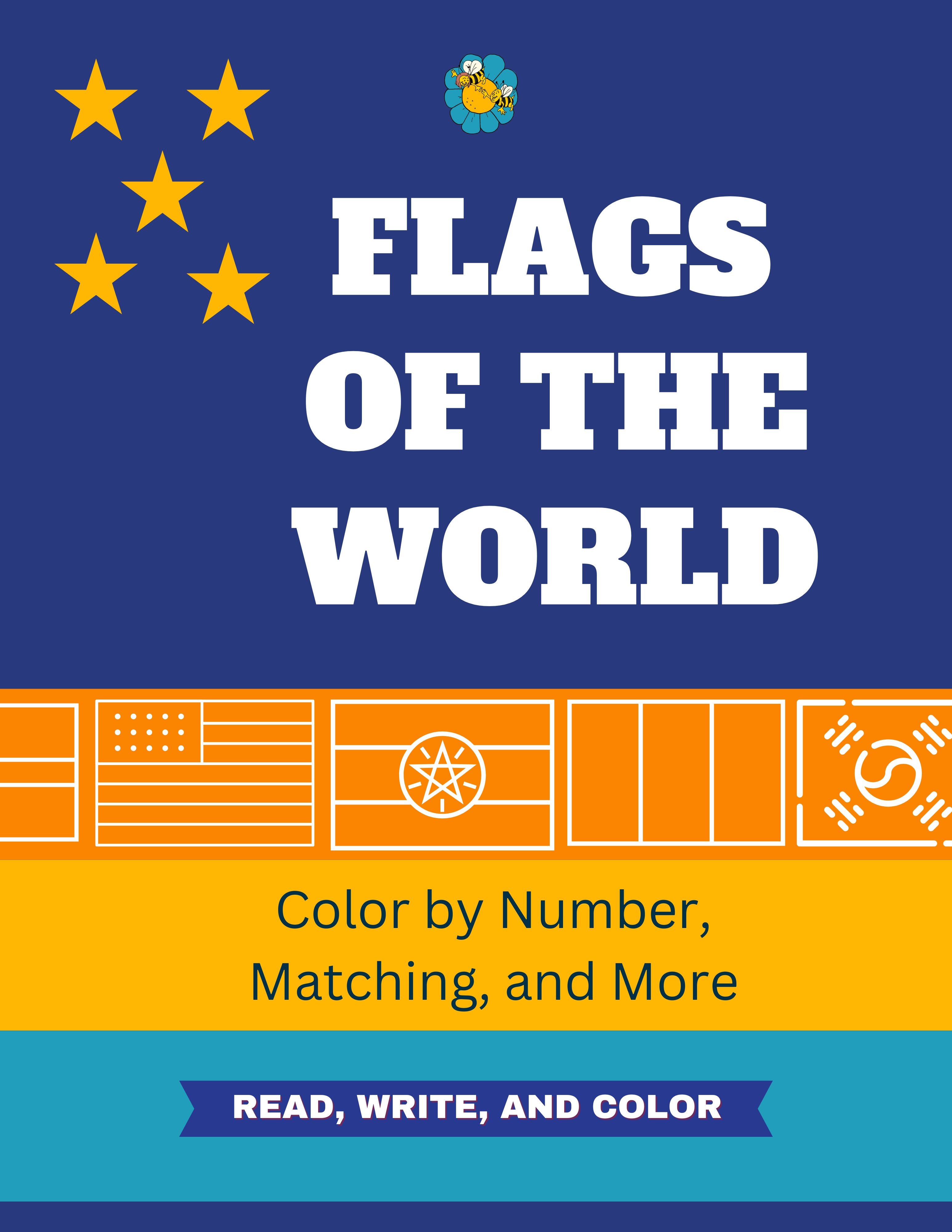 Flags of the World: Color by Number, Matching and More